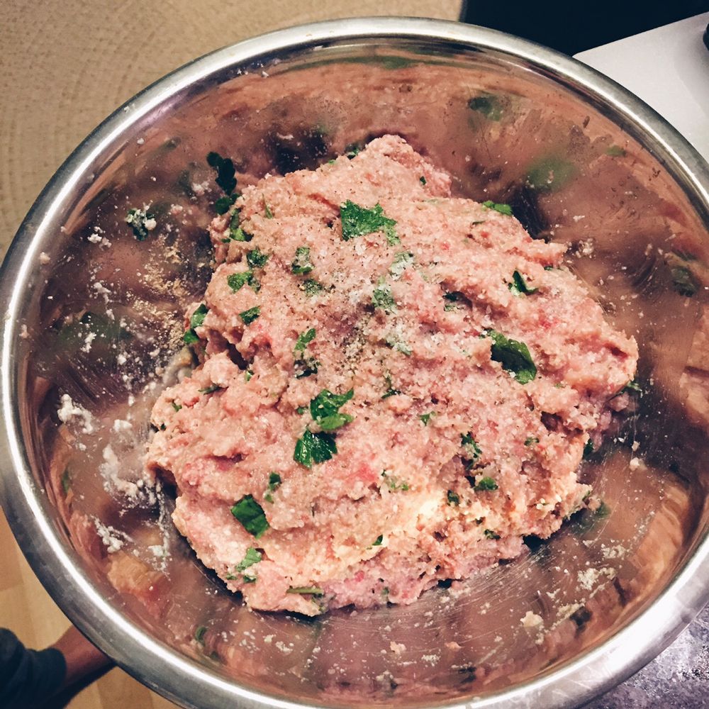spaghetti squash and meatballs
