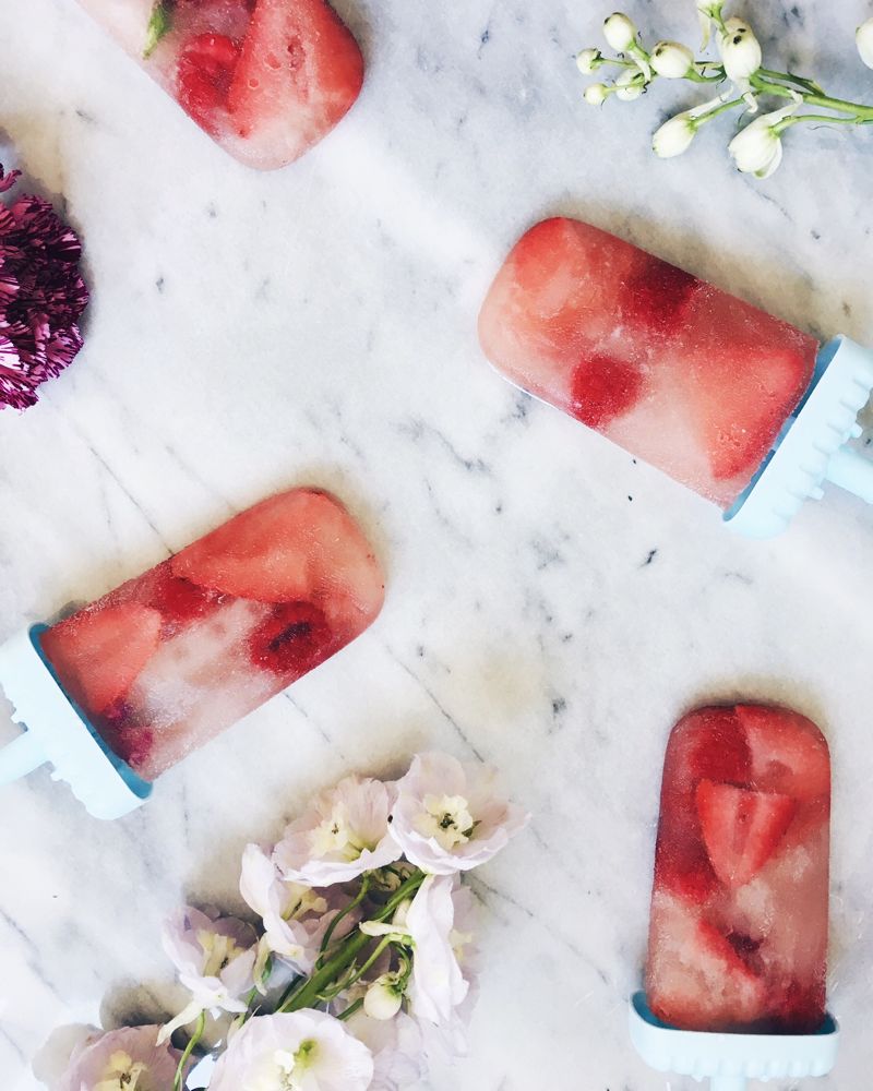 rosé popsicles