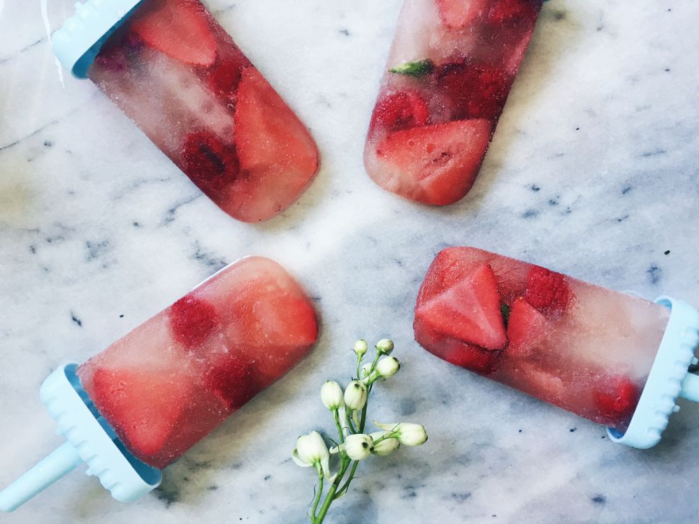 rosé popsicles