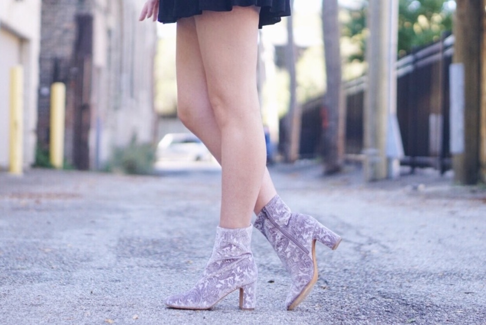 Marc Fisher Velvet Bootie